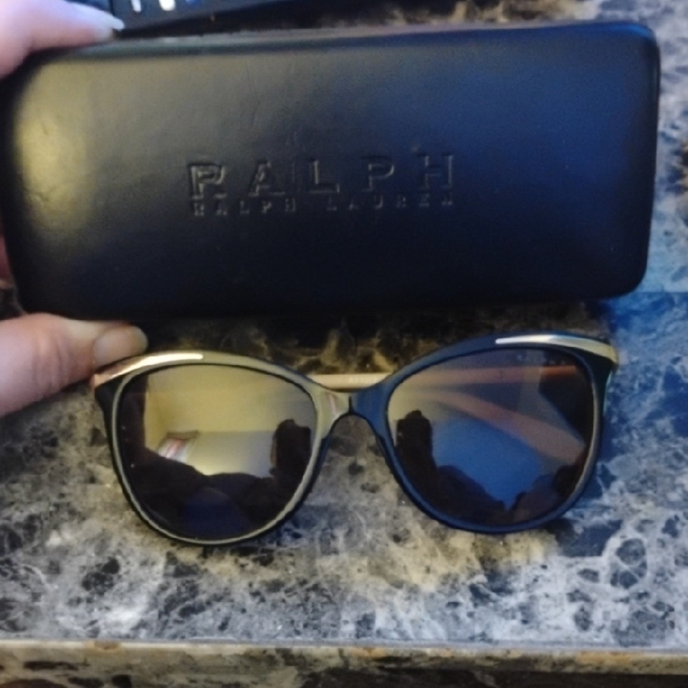 Ralph Lauren Gold and Black Sunglasses